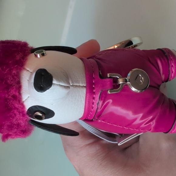 Kate Spade Claude Pink Festive Dachshund Dog Bag Charm Key Chain NWT - Picture 6 of 9